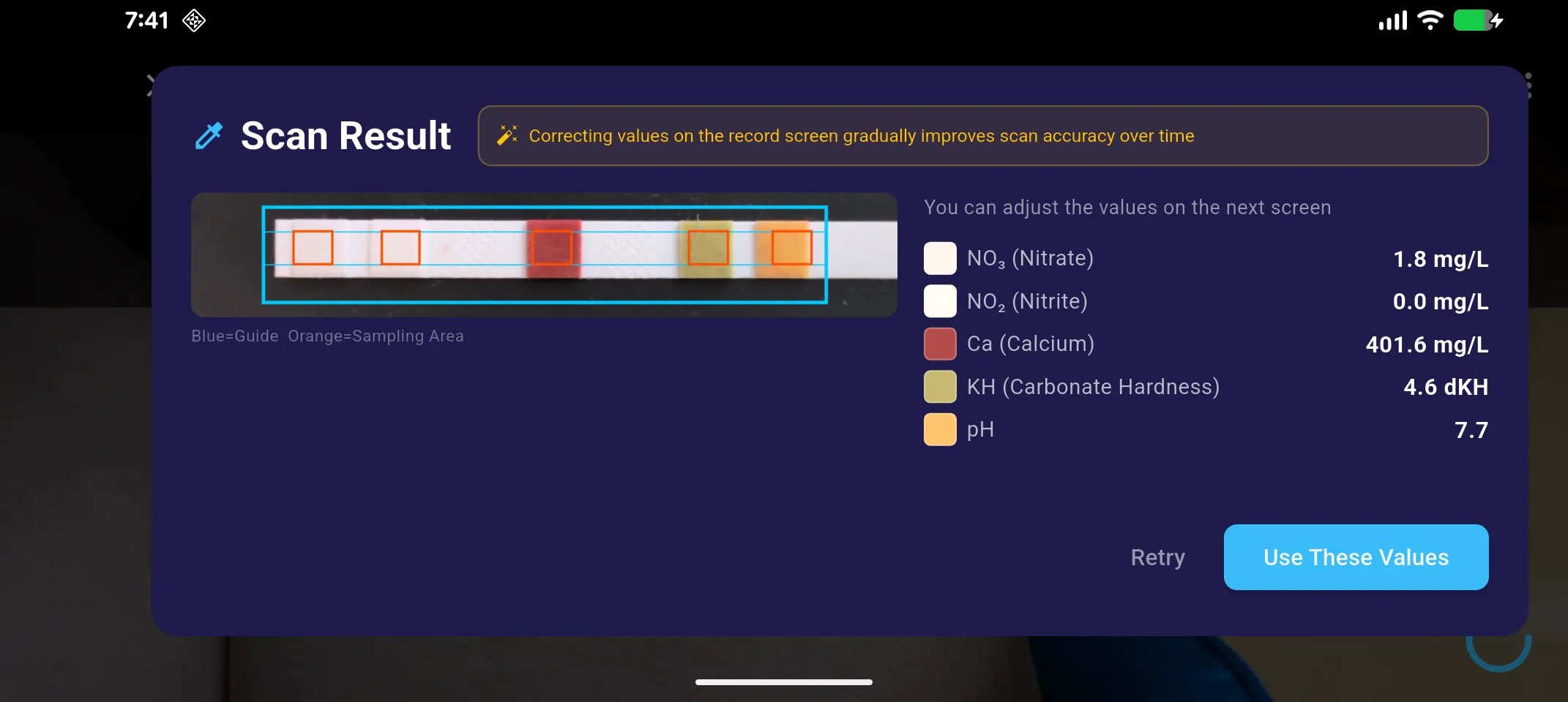 AquaStable scan result